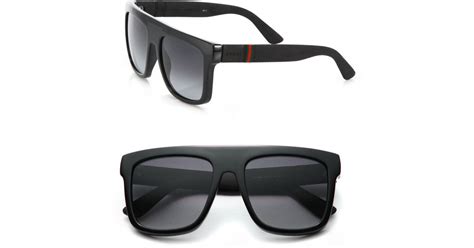 gucci 55mm flat top injected sunglasses|gucci sunglasses clearance.